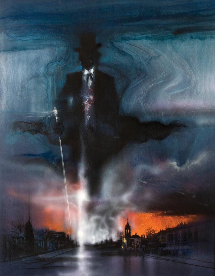 Bob Peak original movie poster concept art for Disney's Something Wicked This Way Comes. sold by Profiles in History, lot 68 — auction record photograph