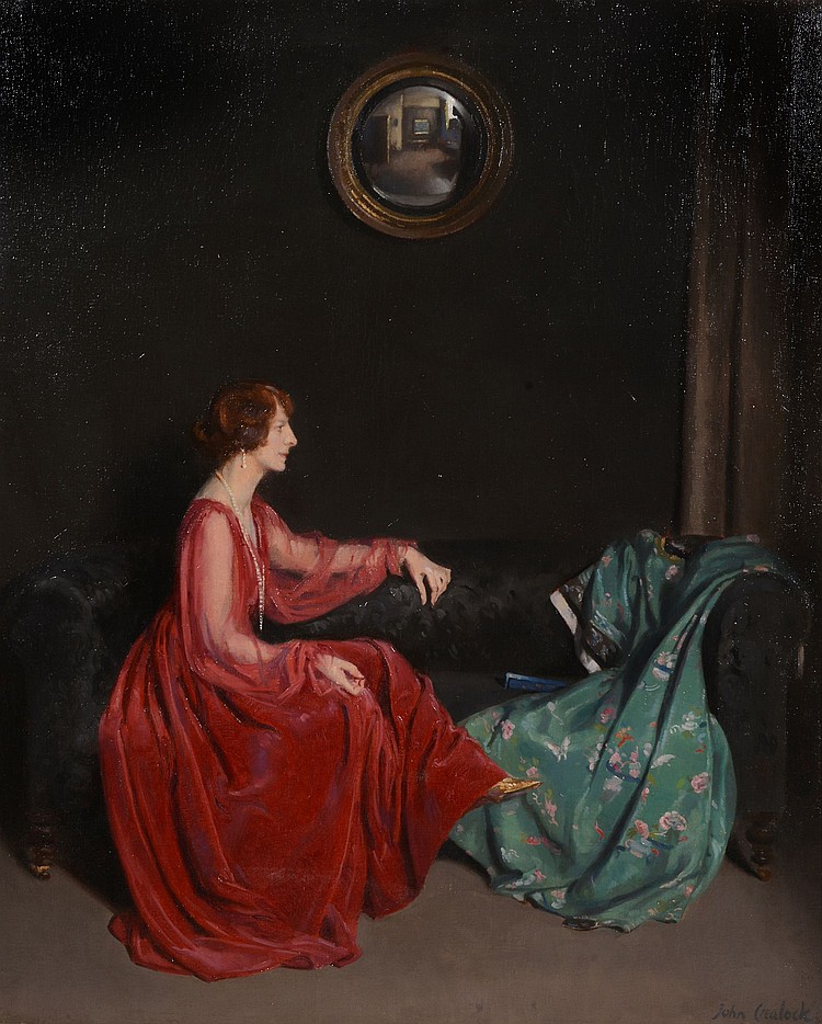John Mansfield Crealock comparable auction result: john mansfield crealock 1871 1959 the red dress