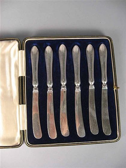 John Deakin comparable auction result: cased set of six edwardian sterling silver