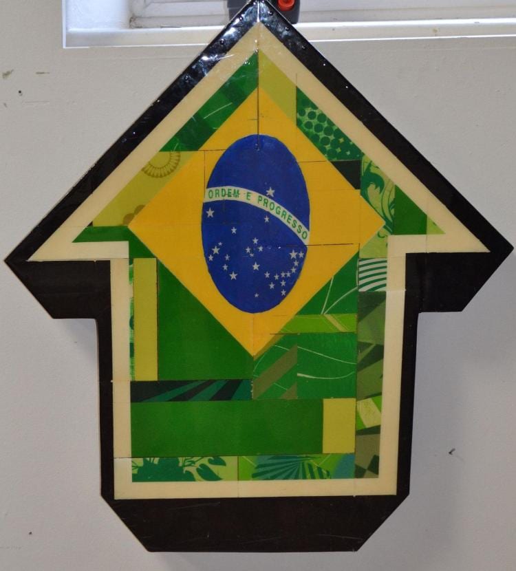 ABOVE comparable auction result: above american born 1981 arrow brazil 2010 mixed media and resin on board