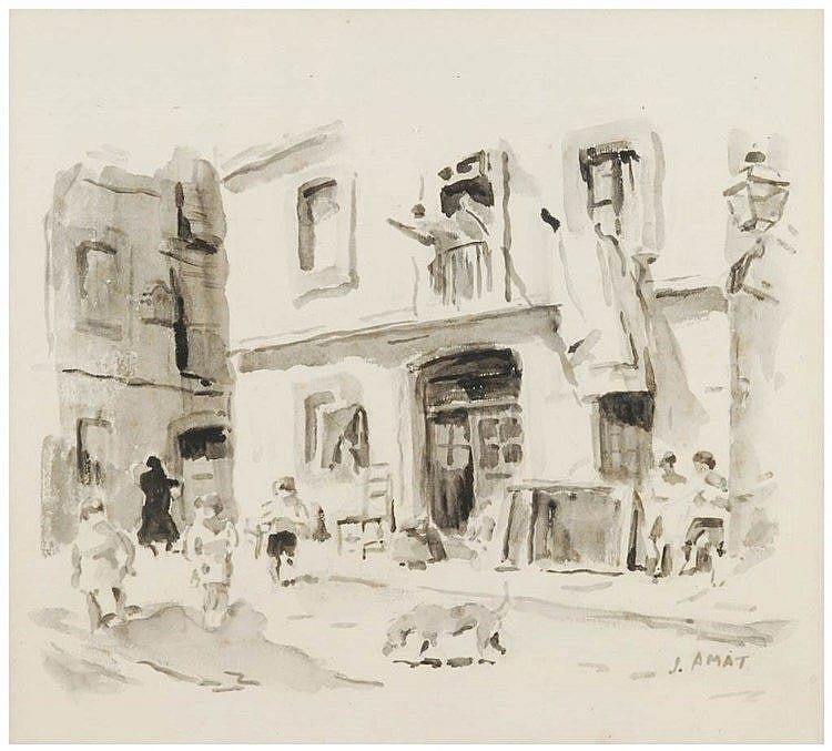 José Amat Pagés comparable auction result: josep amat 1901 1991