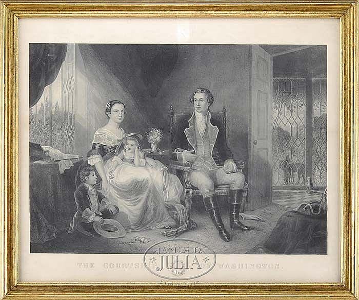 John C. McRae comparable auction result: john c mcrae engraver 1880 the courtship of washington