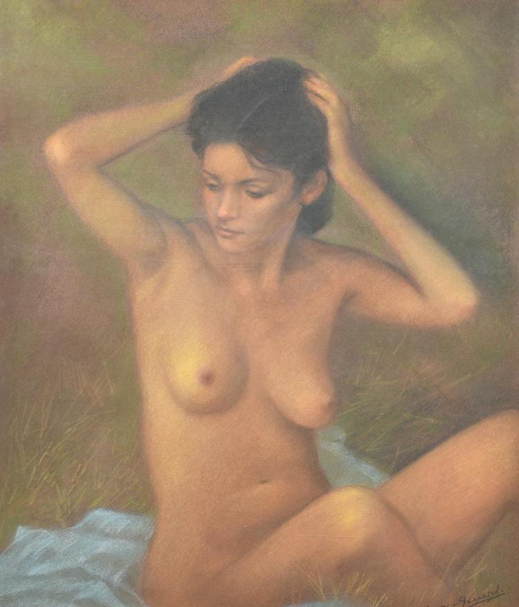 Arno Roger-Genersh comparable auction result: arno roger genersh 1922 female nude