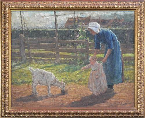 Léon Riket comparable auction result: l on riket 1876 1938 silence of the lambs belgium c 1900 80 x 100cm