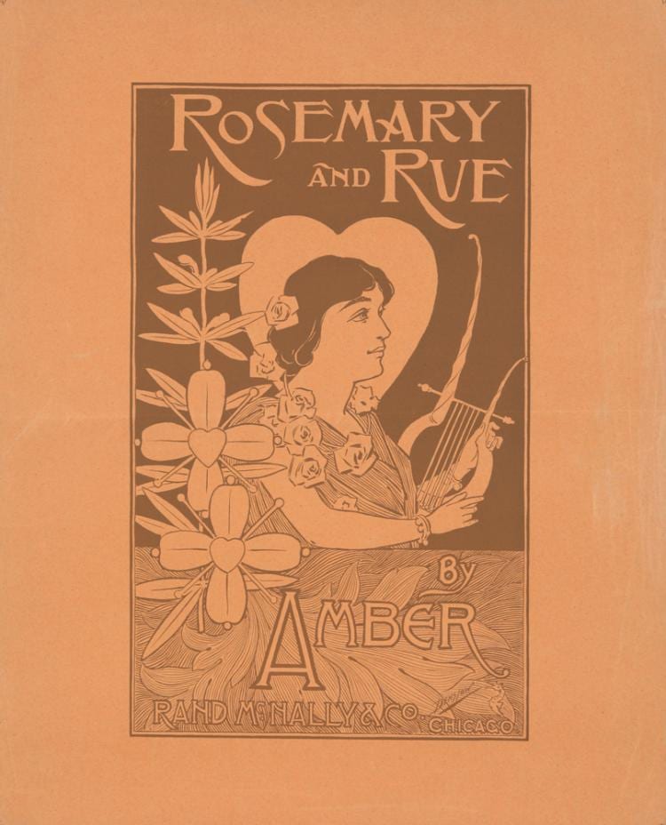 William Wallace Denslow comparable auction result: rosemary and rue 1896