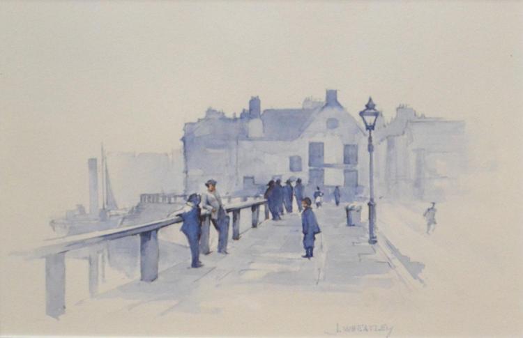 John Wheatley comparable auction result: john wheatley whitby harbour watercolour 24 x 35 cm