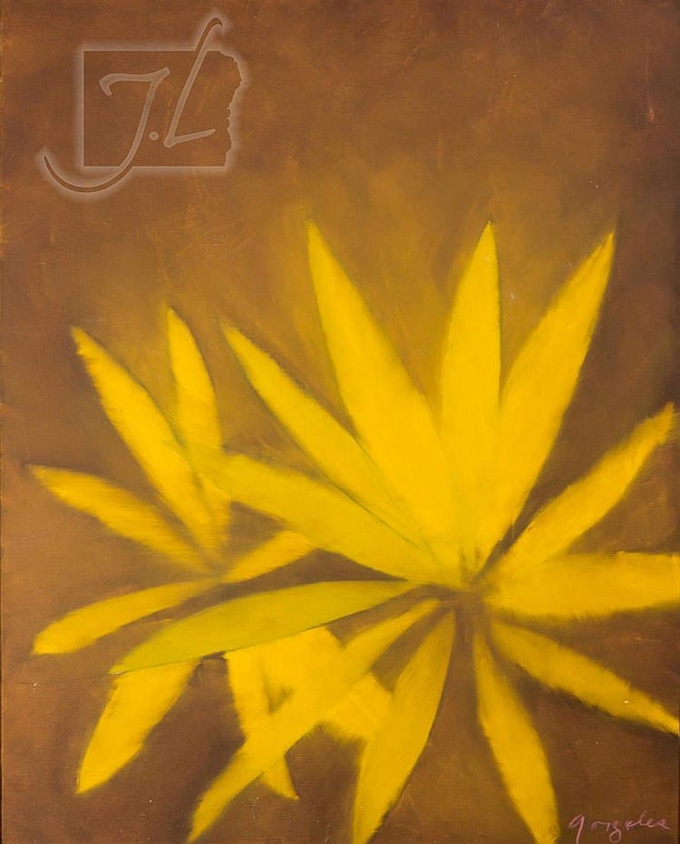 Ben Gonzales comparable auction result: bennie gonzales 1924 2008 flor 2 painting