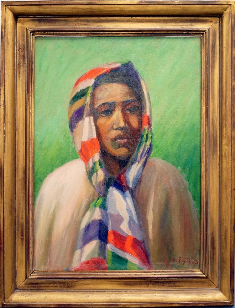 Margaretha E. Albers comparable auction result: margaretha e albers american 1881 1977 oil on canvas board african american woman signed 24 x 18 framed 31 x 24 1 2
