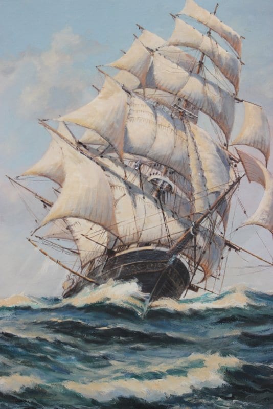 Eldred Clark Johnson comparable auction result: eldred clark johnson american b 1926 seascape oil painting