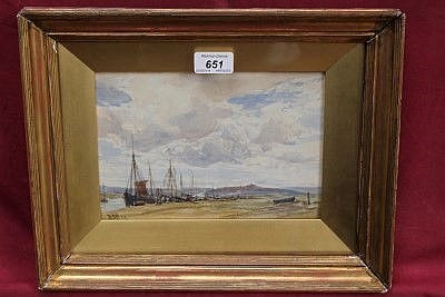 David Green comparable auction result: david green 1854 1917 watercolour on the river at rye signed in gl