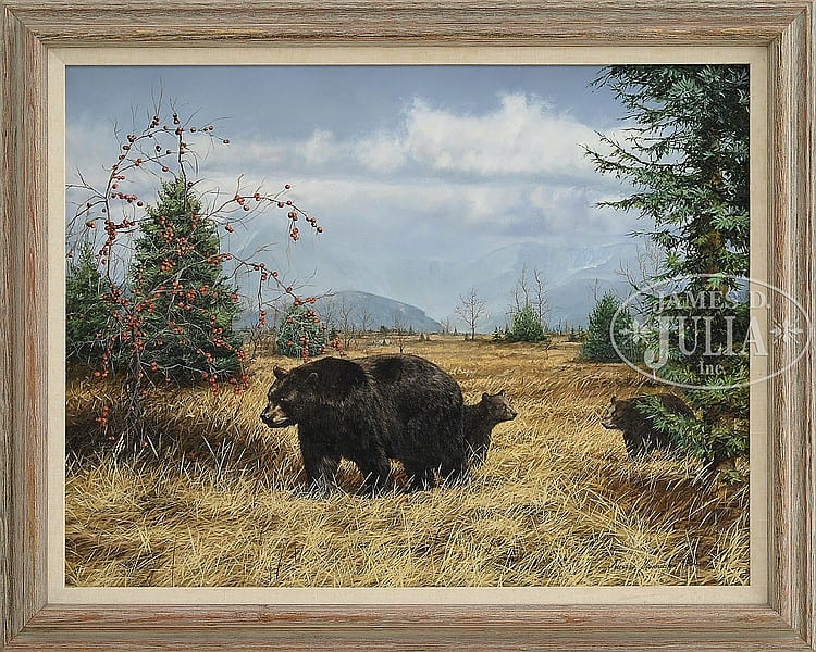 Adriano Manocchia comparable auction result: adriano manocchia american 1950 bears in a western landscape