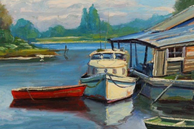 Russ Webster comparable auction result: o cb tarpon springs by russ webster