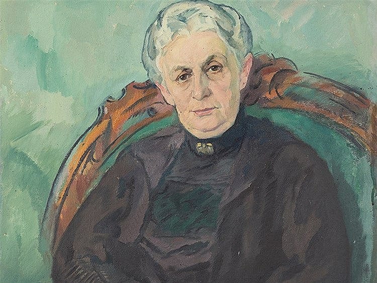 Johann Walter-Kurau comparable auction result: johann walter kurau 1869 1932 portrait minna roeber oil 1920