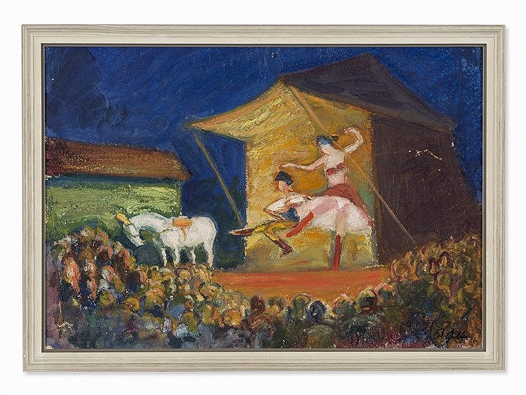 Barthel Gilles comparable auction result: barthel gilles 1891 1977 kirmes ii encaustic c 1953