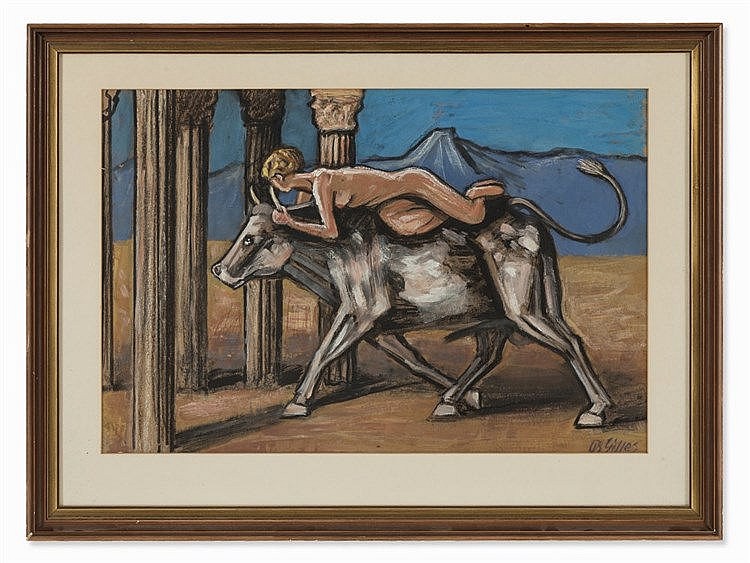 Barthel Gilles comparable auction result: barthel gilles europa reclining on the bull circa 1952