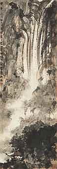 Fu Baoshi (1904-1965) Resting by the Waterfall comparable sale
