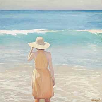Vladimir Dubossarsky comparable auction result: vladimir dubossarsky b 1964 by the sea