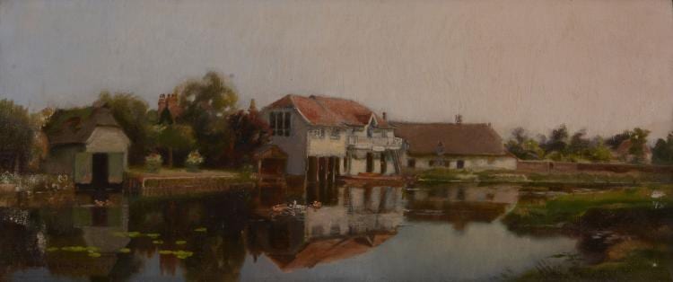 John Lochhead comparable auction result: john lochhead 1866 1921 boating station on the ouse
