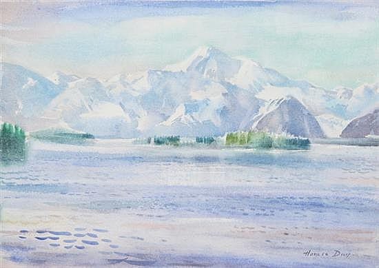 Horace Talmage Day comparable auction result: horace talmage day american 1909 1984 blue alaska signed lower right and titled on reverse watercolor on paper