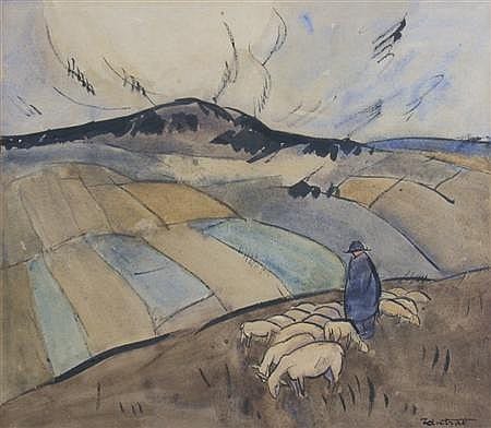 Louis-Robert Antral comparable auction result: louis robert antral 1895 1940 french the shepherd 30cm x 34 5cm 12in x 13 75in
