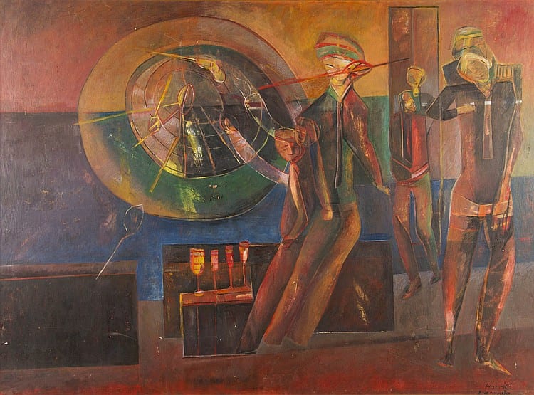 Harriet Lassalle comparable auction result: harriet lassalle b 1958 framed signed oil on board titled verso dart