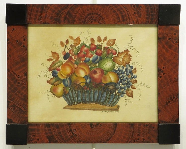 Jane Davies comparable auction result: framed theorem still life by jane davies