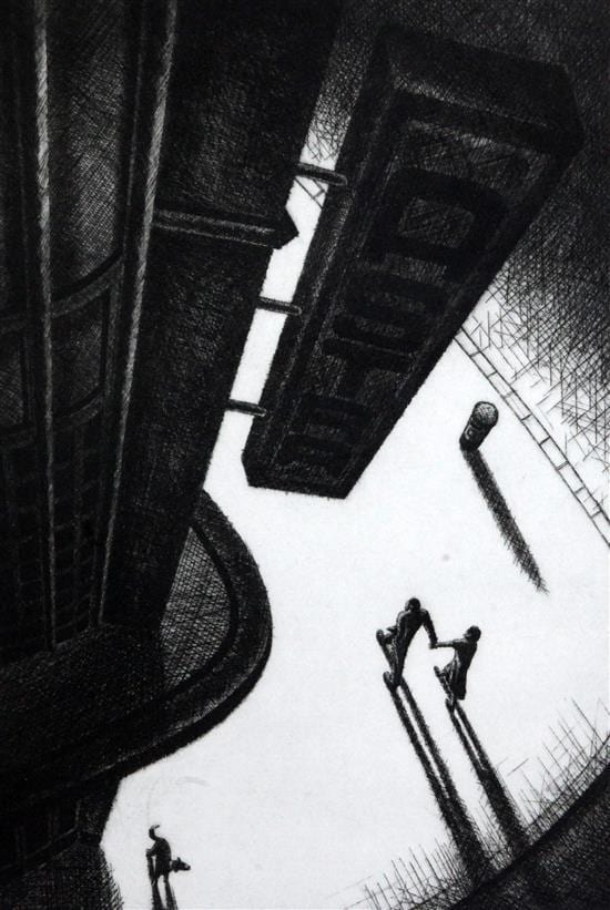John Duffin comparable auction result: john duffin 1965 going home overall 19 x 13 5in