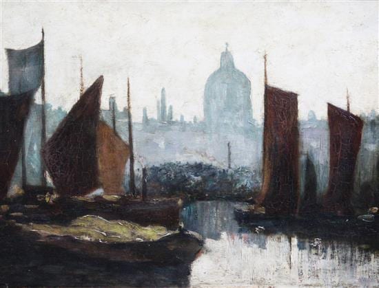 Amedée-Julien Marcel-Clément comparable auction result: amed e julien marcel cl ment 1873 st paul s from the thames 17 x 23in