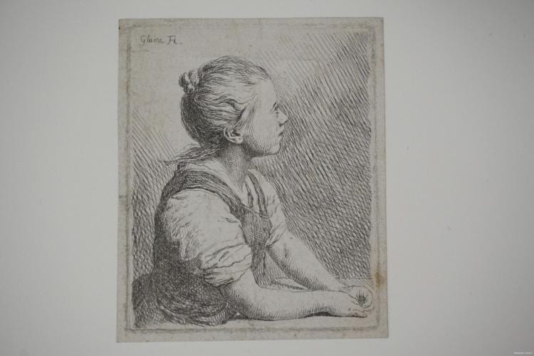 Johann Gottlieb Glume comparable auction result: johann gottlieb glume 1711 1778 madchen nach rechts dia hande auf einem tisch gelegt etching 100 x 83 mm only state