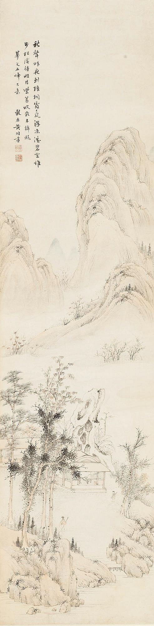 Boren Wen comparable auction result: huang jun 1775 1850 landscape after wen boren
