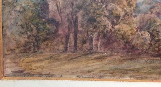 Frederick Nash comparable auction result: frederick nash british 1782 1856 view of the thames near richmond inscribed and signed lower left near richmond frederick nash