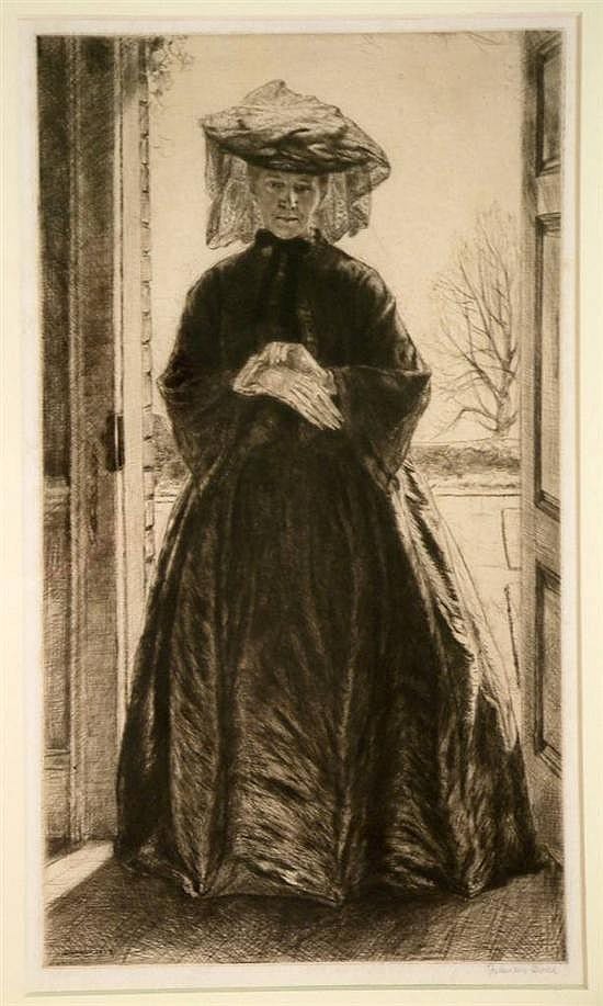Francis H. Dodd comparable auction result: francis h dodd 1874 1949 the garden door 14 x 8in