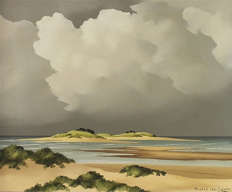 Andre de Lievin comparable auction result: andre de lievin 1910 1976 arcachon a contemporary beach scene oil on canvas signed lower rig