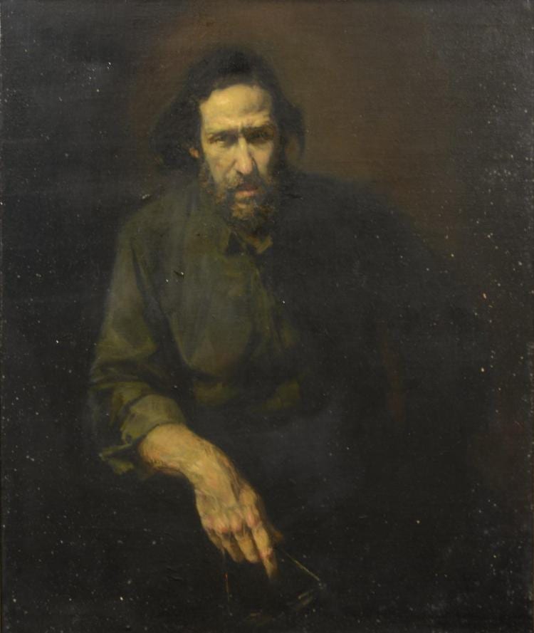 David A Leffel comparable auction result: david a leffel american b 1931 oil on canvas portrait of harvey dinnerstein 36 x 30 stretcher 44 1 2 x 38 overall surfa