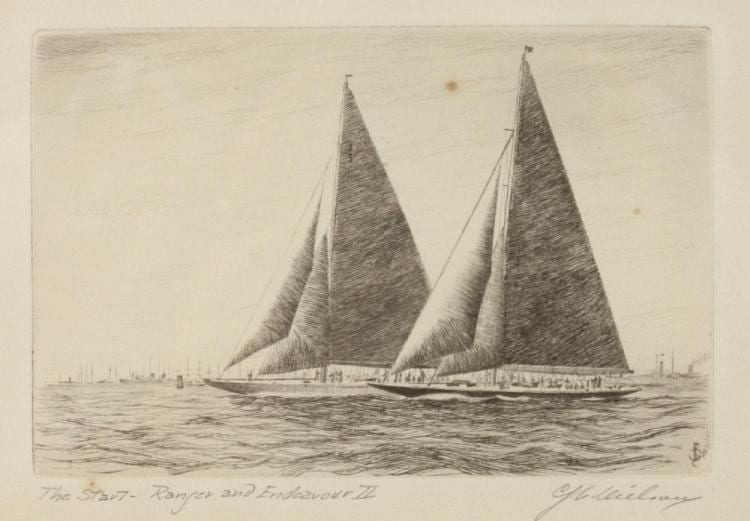 Charles J. A. Wilson comparable auction result: charles j a wilson scottish american 1880 1965 four works island bird the star 7 vamarie seven seas each work signed in penc