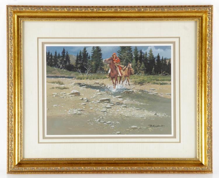 Abram Efimovic Archipov comparable auction result: abram western view acrylic on paper