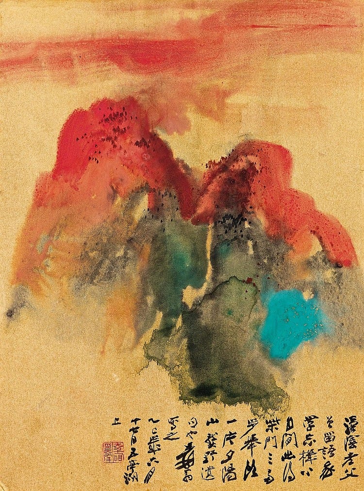 Zhang Daqian (CHANG DAI-CHIEN, 1899-1983) | Mountains at Dusk comparable sale
