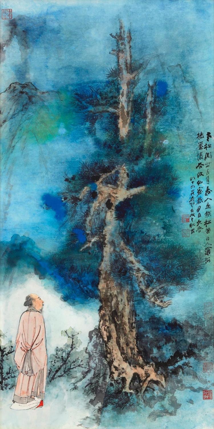 Zhang Daqian (CHANG DAI-CHIEN, 1899-1983) | Sage by the Pine comparable sale
