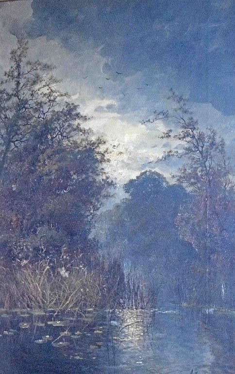 Arthur Spencer Roberts comparable auction result: arthur spencer roberts 1920 1997 tranquil woodland lake o o c signed