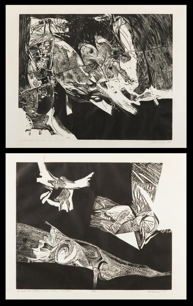 Arthur Deshaies comparable auction result: arthur deshaies b 1920 two lithographic prints