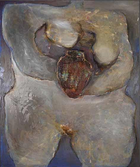 Gail Catlin comparable auction result: gail catlin south african 1948 nude oil on boar