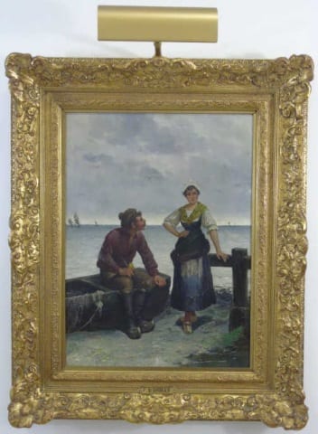 Frederick Reginald Donat comparable auction result: frederick reginald donat oil painting of a couple