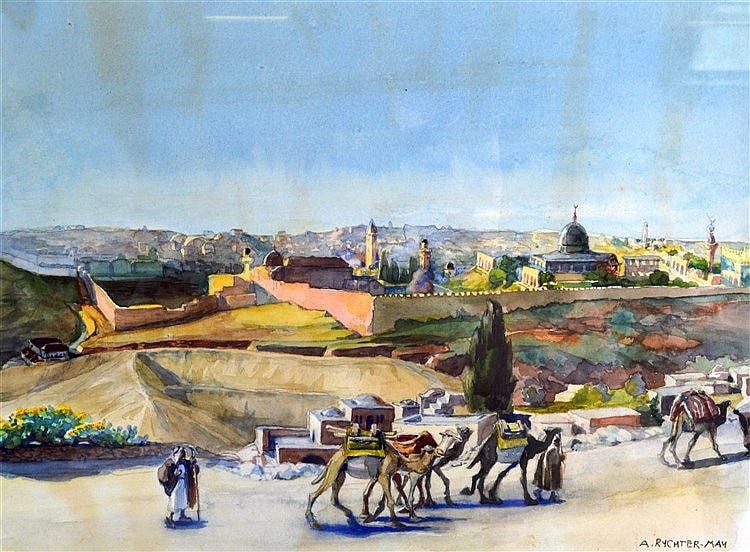 Anna Rychter  May comparable auction result: anna rychter may 1865 1955 framed watercolour