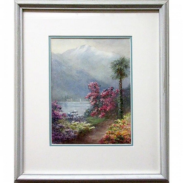 Emily Mary Bibbens Warren comparable auction result: emily mary bibbens warren canadian 1869 1956 floral path beside lake watercolour signed lower right sight 10 5 x 7 8