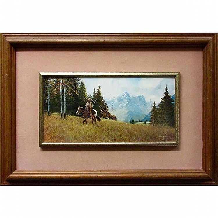 Gerry Michael Metz comparable auction result: gerry michael metz american 1943 spring move oil on card signed lower right titled in blue ink verso 8 x 16 20 3 x 40 6 cm