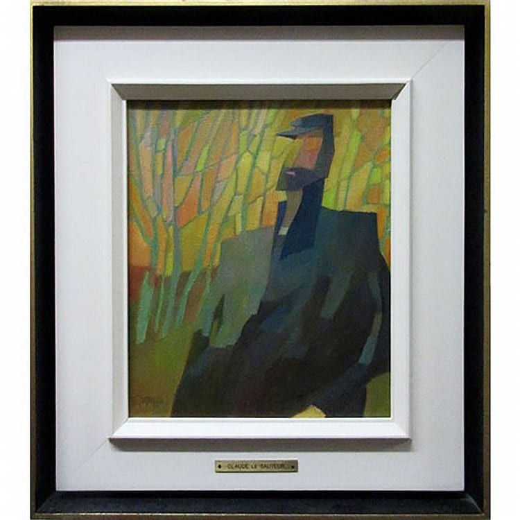 Claude Le Sauteur comparable auction result: claude le sauteur canadian 1926 2007 mosaique automnale oil on canvas signed and dated 80 lower left signed titled and dated 80 verso 12 x 10 30 5 x 25 4 cm