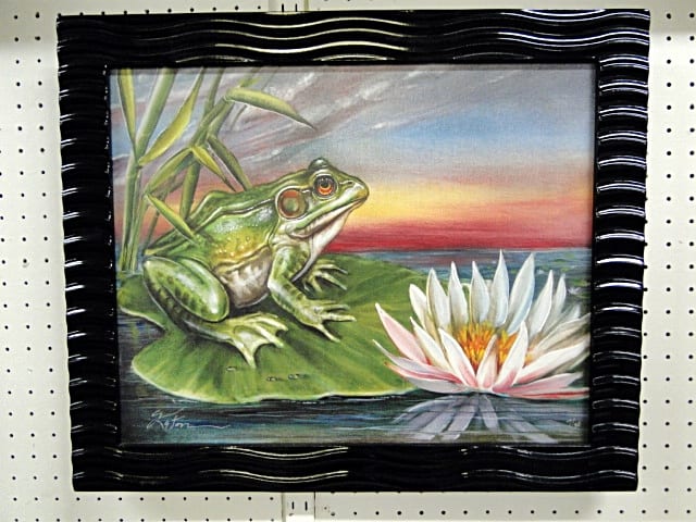 Martin Katon comparable auction result: american bullfrog giclee on canvas by martin katon