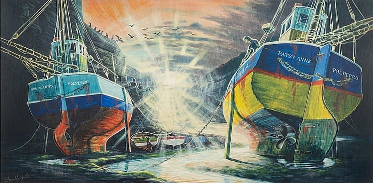 Stuart Maxwell Armfield comparable auction result: stuart maxwell armfield 1916 2000 sunset pol
