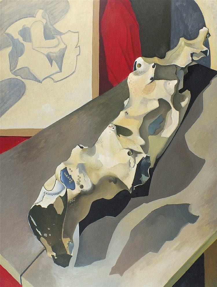 Cecil Riley comparable auction result: cecil riley 1917 2015 oil on board elemental