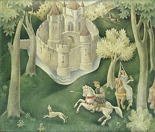 Billie Waters comparable auction result: billie waters british 1896 1979 a medieval hunting scene